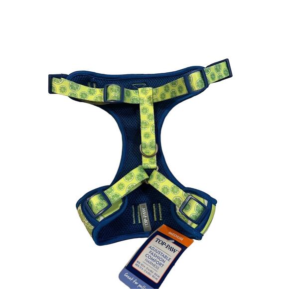 Top Paw Adjustable Comfort Fashion Harness Green Limes Size X-Small - Picture 2 of 5